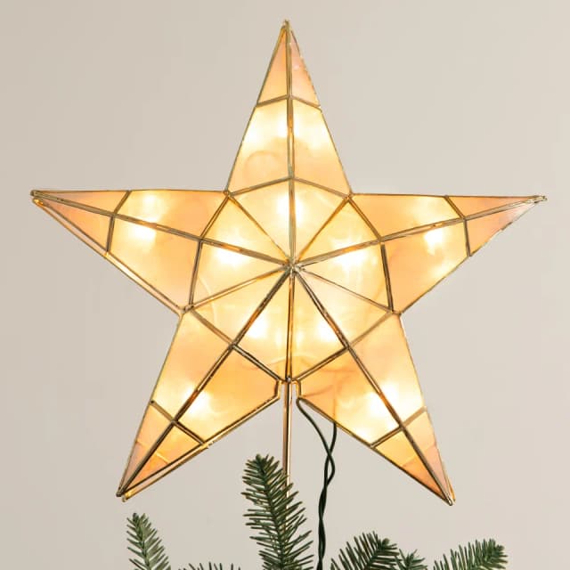 Lit Capiz Star Tree Topper
